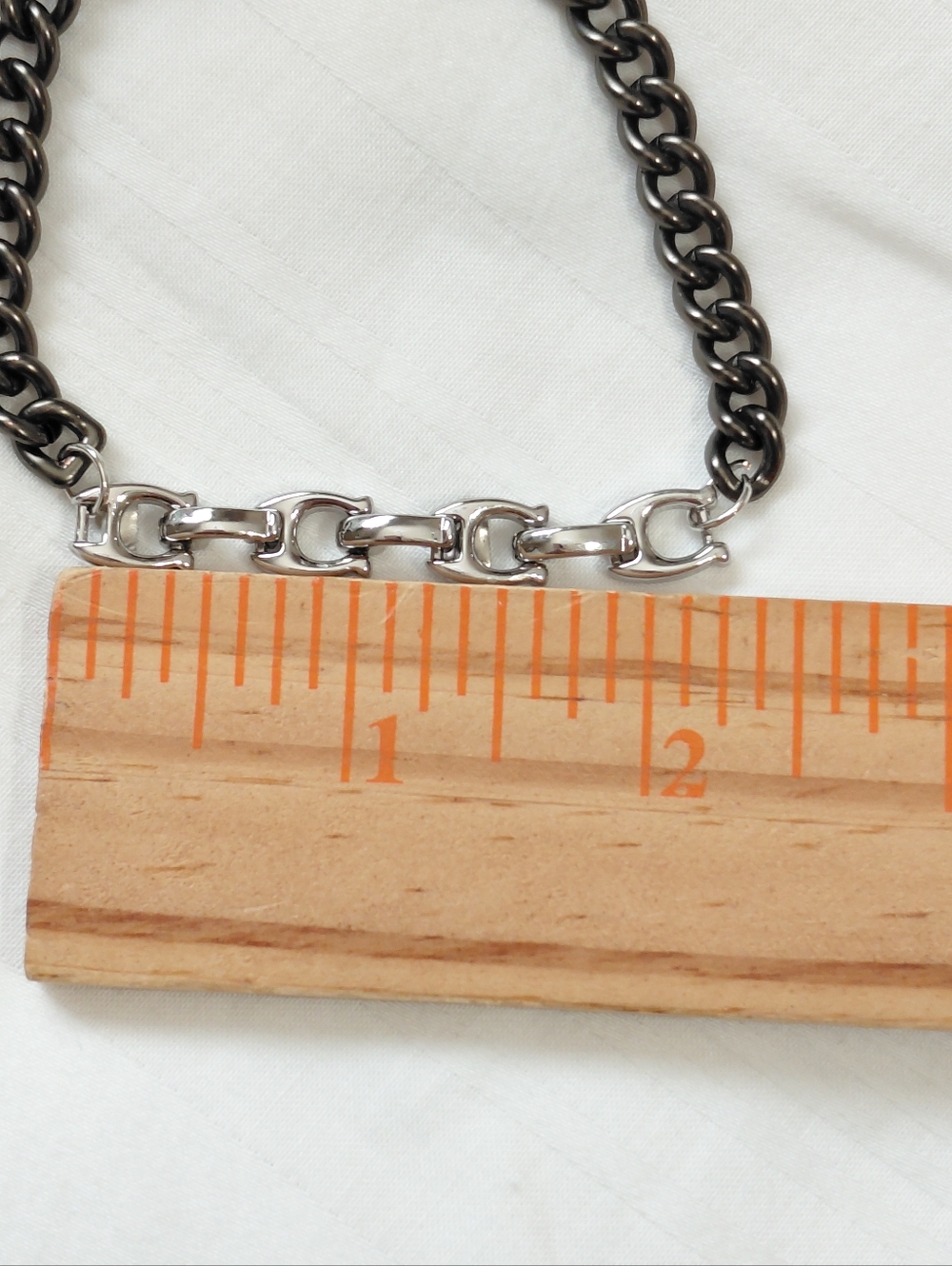 Coach Silver Gunmetal Sig C Bracelet - Picture 2 of 4